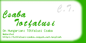 csaba totfalusi business card